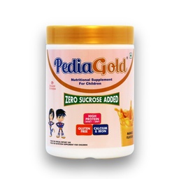 PediaGold Nutrition Mix Powder for Children | For 2-14 Years | Mango - 400g | Zero Sucrose | 6g protein per serving | Supports Overall Health, Boosts Immunity | Nutritional Supplement for Kids
