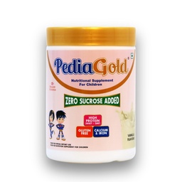 PediaGold Nutrition Mix Powder for Children | For 2-14 Years | Vanilla - 400g | Zero Sucrose | 6g protein per serving | Supports Overall Health, Boosts Immunity | Nutritional Supplement for Kids