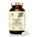 Vitamin K Complex - High Potency, Includes Vitamin K1 (Phytomenadione) & Vitamin K2 (MK-4, MK-7), Non-GMO, 90 Capsules