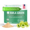 Amla Powder & Green Tea Superfood Supplement, 20x Ultra Geconcentreerde Amla, Antioxidant Ondersteuning, Gemaakt met Oolong Thee en Indiase kruisbessen, Biologische, Veganistisch, Klassieke smaak, 30 Serven