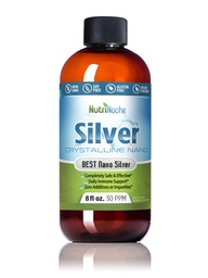 NutriNoche Colloïdale Silver Liquid - Premium Silver for Immune Support - Organic Plata Coloidal para Tomar - 99,99% Ultra Pure Nano Partikels voor Optimale Absorptie - 30 ppm 8 oz