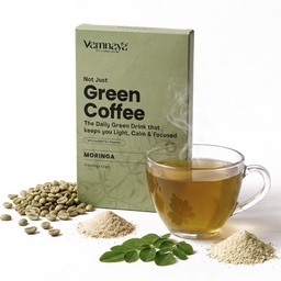 Vamnaya ACV and Moringa Green Coffee | Weight Management and Gut Health Support | Sunfiber® Prebiotic and L-Theanine | Trial Pack 4 Sachets