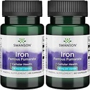 Swanson Iron (Ferrous Fumarate) - Mineral Supplement Promoting Energy Support - High-concentration Formula Assists in Oxygen Delivery & Fatty Acid Metabolisme 60 Sgels (2 Pack)