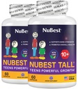 NuBest Tall 10+ - Advanced Bone Strength Formula - Supports Immunity, Healthy Development & Optimal Wellness - for Children (10+) & Teens Who Drink Milk Daily - Pack 2 | 2 Months Supply