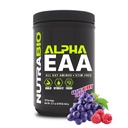 NutraBio Alpha EAA - All-Day Aminozuren voor spiergroei en hydratatie - Essentiële Aminozuren met Nootropics & Adaptogenen - Full Spectrum EAA BCAA Powder - 30 Servers - Grape Berry Crush