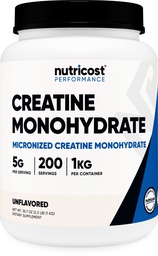 Nutricost Creatine Monohydraat Gemicroniseerd Poeder (1 KG) - Pure Creatine Monohydraat