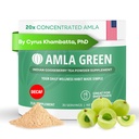 Amla Powder & Decaf Green Tea Superfood Supplement, 20x Ultra Geconcentreerde Amla, Antioxidant Support, Gemaakt met Oolong Thee en Indiase kruisbessen, Biologische, Veganistische, Decaf, 30 porties