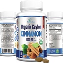 Biologische Ceylon Cinnamon - 1000mg per Serving, Certified Organic True Cinnamon Supplement, antioxidant, Fast Absorptie - 60 tabletten