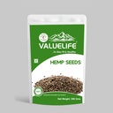 VALUE LIFE Organic Hemp Seeds – Raw Shelled Hemp Hearts | High Protein, Omega 3 & 6 Superfood | Vegan, Gluten-Free | Healthy Snack & Smoothie Booster - 500G
