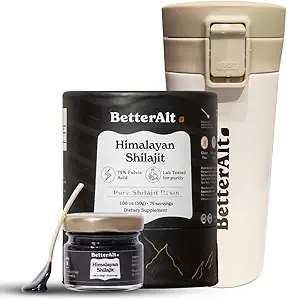 Beter Alt Pure Himalaya Shilajit Resin High Potency Gold Grade voor mannen & vrouwen & Tea Tumbler