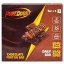 Chocolate Protein Bar | 15g Protein Energy Bar | Gluten Free High Fiber Healthy Snack | Zero Added Sugar Nutrition Bar | Gym, Workout, Diet & Meal - 50g (Pack of 6)