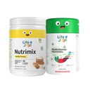 Little Joys Immunity Boosting Kit (Vanilla) | 13-18 years | Supports Immunity & Energy | Ragi, Bajra, Vitamin A, C, D3, B12, Zinc & DHA | Nutrimix (350g) & Multivitamin Gummies (30N)