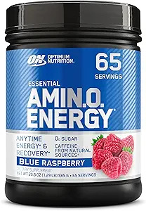 Optimale voeding Amino Energy - Pre-workout met groene thee, BCAA, Aminozuren, Keto vriendelijk, Green Coffee Extract, Energiepoeder - Wild Berry, 30 porties (Verpakking mei Vary)