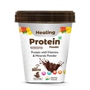 Healing Pharma - Healing Protein Powder with Multivitamins & Minerals | Protein Supplement for Energy Booster Strength, Stamina & Recovery | Chocolate Flavour - 200g