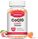 CoQ10 Gummies, 5X Better Absorption Coenzyme Q10 for Cellular Energy and Antioxidant Support, 60 Peach Gummies