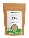 Pure Organio Organic Giloy Powder - NPOP Certified Natural Wellness Supplement Tinospora Cordifolia, Gulvel Stem for Immune Support and Detoxification (250 Gm)