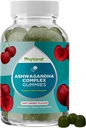 Calming Ashwagandha Gummies for Men and Women - 750mg Equivalent van 30:1 Root Extract met zink en vitamine D - Tasty Adaptogen Stress Gummies for Adults for Energy & Mood Support (60 Servings)