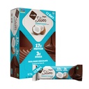 NuGo Slim donkere chocolade geroosterde kokosnoot, 16g veganistisch eiwit, 3g suiker, 7g vezels, laag netto carb, Keto vriendelijk, glutenvrij, 12 C
