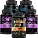 MEDCHOICE Turmeric & Ginger (120ct), Sleep Melatonin (180ct), and Nootropic Brain (120ct) Supplement Bundle - Wellness Trio for Brain, Sleep, & Immune Support - Vegan, Non-GMO, Gluten-Free