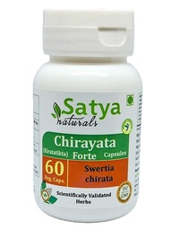 Chirayata (Swertia Chirata) Extract Capsules | 100% Herbal & High Potency | 500 mg. | Supports Liver Health & Immunity | Pack of 60 Veg. Capsules