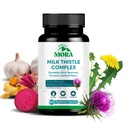 WellBeingMora Milk Thistle Capsules 25:1 Extract (80% Silymarin), Liver Support Supplement with Milk Thistle Extract, Turmeric, Dandelion, Spirulina & Moringa, Herbal Liver Health Supplement, 60 Veg Capsules