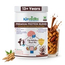 KidVediks Kids Protein Powder Ages 13+ | 350g | Growth Booster | Nutrition Drink | Health Drink for kids | 10g Protein/Serving | 23 Vitamins & Minerals | DHA, Calcium, Zinc | | Yummy Chocolate Flavour| Supports Health & Growth | No Refined Sugar ,Artificial Flavours or Preservatives