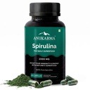 Organic Spirulina Capsules 2000mg Per Serving – Spirulina Powder Organic Capsules | Protein, Detox, Immunity & Energy Booster | Chlorophyll Rich Spirulina Capsules Alternative – 120 Capsules Pack of 1