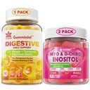 Bundel: Ginger Kauwen Supplement Gummies & Inositol Gummies Ideaal 40:1 Ratio Myo & D-Chiro Inositol