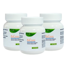 L’Amar KAL Ayurvedic Tablets for Bone Health – 60 Tablets (Pack of 3) | Natural Calcium Supplement for Bone Strength, Post-Menopausal Support, BMD & Joint Care