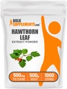 BulkSupplements.com Hawthorn Leaf Extract Powder - Hawthorn Leaf Supplement - Herbal Supplement, Vegan & Gluten Free, 500mg per Serving, 500g (1.1 lbs) (Pack of 1)