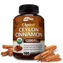NutriFlair Biologische Ceylon kaneel (100% Certified Organic Ceylon Cinnamon) 1200mg per portie, 180 Capsules - Gewrichts, Ontvlammingsmiddel, Antioxidant
