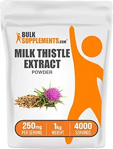 BulkSupplements.com Melkdistel Extract Poeder - Kruidensupplement, Melkdistelsupplement - Glutenvrij, 250mg per portie, 1kg (verpakking van 1)