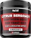 Citrus Bergamot met rode gistrijst, hart en Circulatoire functie ondersteuning als zwarte chokeberry, hawthorn & More - immuunsysteem, hart gezondheid & comfortabele Mood - 60 capsules