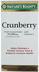 Nature's Bounty Cranberry Dieetsupplement 60 Zachte Gels (pakket van 3)