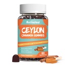 Suikervrije Ceylon Cinnamon Gummies 2000MG, Kaneelsupplement met Chroom en kaneelschors, Veganistisch, Non-GMO, Glutenvrij, 60 Gummies