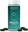 Iwi Life Prenatale Multivitamine, 60 Softgels (30 porties), Vegan, Plant Based Algen Omega 3 met EPA + DHA, Folaat, IJzer, Vitamine A, B12, C, D3, Calcium, Zwangerschap Dieetsupplement voor Mam & Baby