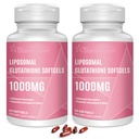 Liposomale Glutathion Softgels 1500MG, Verminderde Glutathion Supplement met Vitamine C, Betere Absorptie, Niet-GMO Krachtige Antioxidant voor gezonde veroudering, Detox, Immune Health,120 Softgels