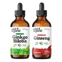 Wild & Organic Ginkgo Biloba Tinctuur 4 fl oz & Ginseng Tinctuur 4 fl oz