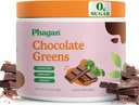 Groene Superfood Poeder Kids Dranken - Yummy Chocolate Green Superfood Powder for Kids - Sugar-Free Chocolate Mix Greens Supplementen - Dagelijkse Groenen met Spirulina & Chlorella - 60 Servers