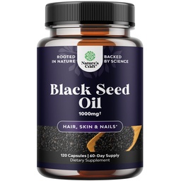 Cold Pressed Black Seed Oil Capsules - Vegan Nigella Sativa Black Cumin Seed Oil Capsules with Omega 3 6 9 Antioxidanten en Thymochinon for Hair Growth Immune Support Joint Health and Digestie