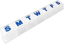 Weekly Pill Organizer - Extra Large Pill, Medicine, Vitamin Organizer Box, Weekly, Daily Planner Container with Easy to Read Letters, BPA Free - Daily Travel 7 Day Medication Pill Box Case