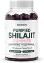 Organics Ocean Shilajit voor mannen en vrouwen - Natural Supplement met vitamine B12, Chroom en Selenium voor Age-Defying, Energie, Hormone Ondersteuning en Meer - 60 Shilajit Gummies