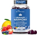 Urine Harmony D Mannose Gummies for Urinary Tract Health D-Mannose & Hibiscus Cleanse, Flush & Protect the Urinary System Potent Formula, Drug Free 60 Berry Lemon Flavor Gummies, 20 Day Supply