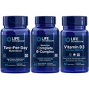 Life Extension Two-Per-Day Multivitamin, 60 capsules | BioActive Complete B-Complex, 60 capsules | Vitamin D3 125 mcg (5000 IU), 60 softgels | Bone & immune health, energy and metabolism support