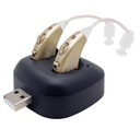 Digitale gehoorversterkers - oplaadbare BTE persoonlijke geluidsversterker Pair met USB Dock - Premium Gold Behind The Ear Sound Amplification - door NewEar