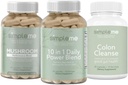 SIMPLEME Sea Moss Capsules 10 in 1 Power Blend and Colon Cleanse Detox and Multi-Mushroom Supplement Bundle to Improve Immune Health