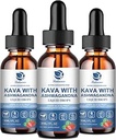 (3 Pack) Kava Kava Root Extract Supplement - Hoge concentratie Kava w/Ashwagandha, Citroen Balm, Valeriaanwortel voor Immune & Overall Health - Veganistisch, Alcoholvrij