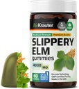 BIO KRAUTER Slippery Elm Gummies 4000 mg - 60 Tel 30 Dagen van levering - Digestieve en ademhalingsondersteuning - Ulmus Rubra Gummies for Longs - Slippery Elm Bark for Women & Men - Veganistisch, GGO-vrij