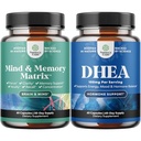 Bundle of Advanced Nootropics Brain Support Supplement met Memory & Focus Vitaminen en DHEA Supplement voor Hormone Balance, verbetert Mood Stabiliteit, Hersenfunctie, Immune System, Energie & vruchtbaarheid