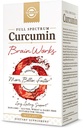 Solgar Full Spectrum Curcumin Brain Works, 90 Licaps - Ondersteuning Geheugen Herinnering, Focus, Cognitieve Functie - Antioxidant Ondersteuning - Curcumin, BacoMind, Choline, Vitamine B12 - Non-GMO, Vegan - 30 Servers